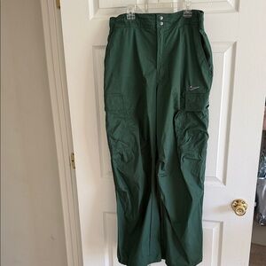 Nike Women’s Forest Green Cargo Pants with Side Pockets